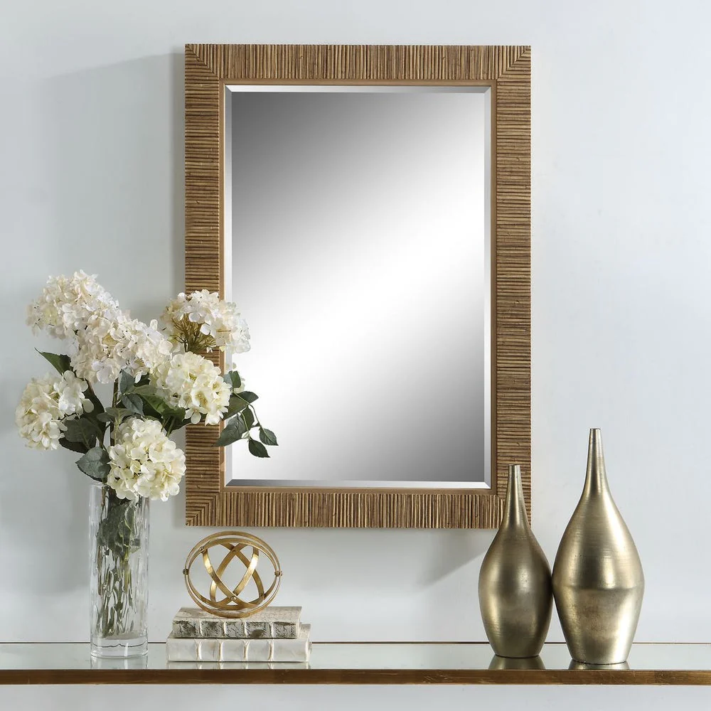 Casa Bella Living Natural Looking Rattan Framed Mirror - Image 6