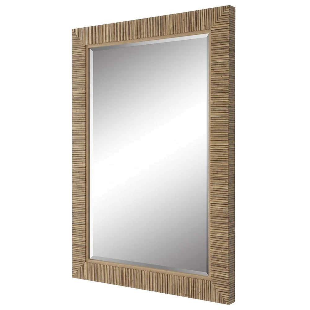 Casa Bella Living Natural Looking Rattan Framed Mirror - Image 8