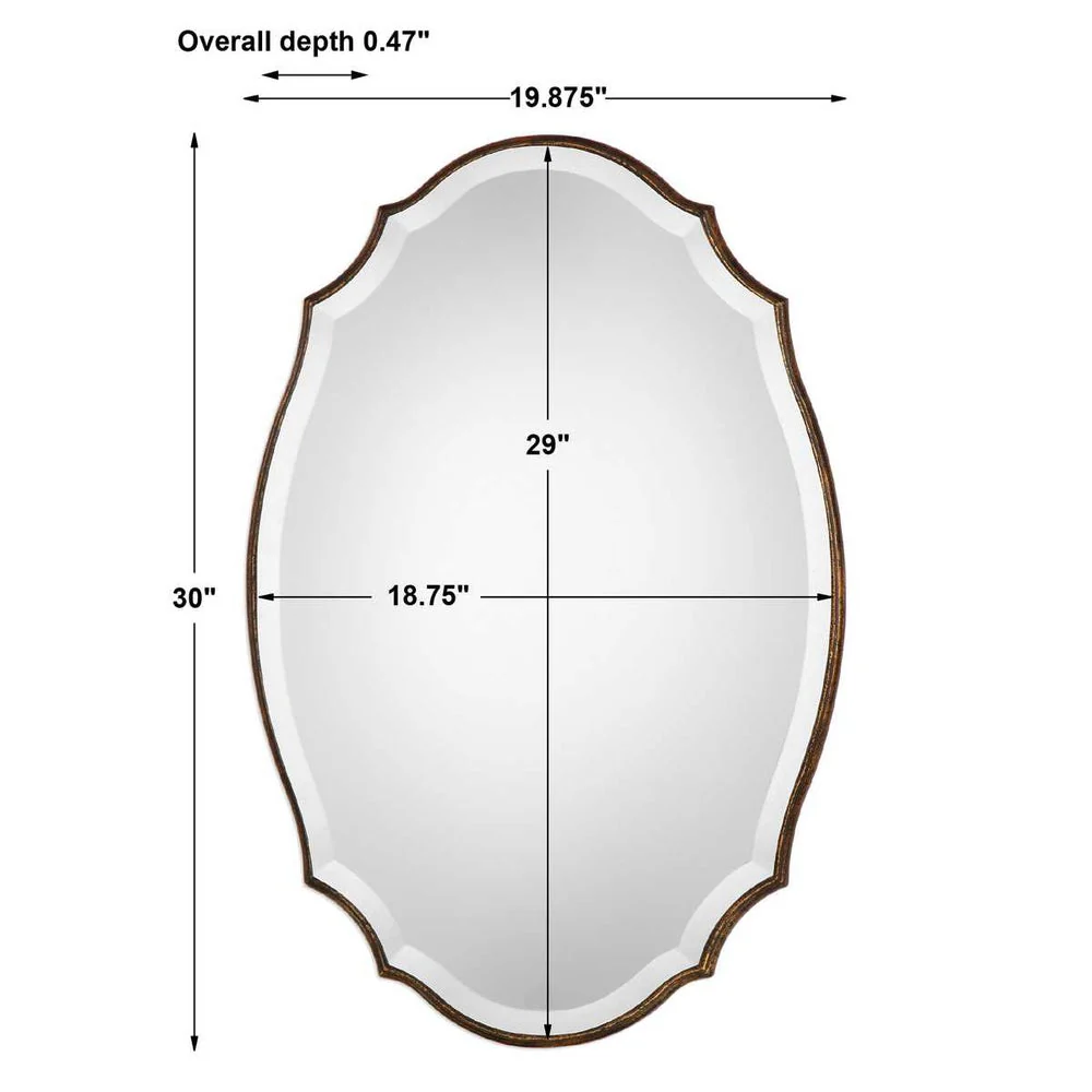 Casa Bella Living Antique Bronzed With Gold Finish Framed Mirror - Image 6