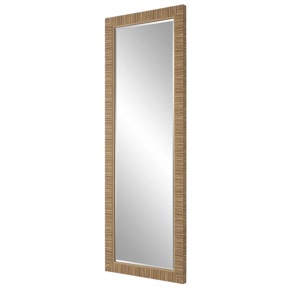 Casa Bella Living Coastal Rattan Framed Dressing Mirror - Image 7