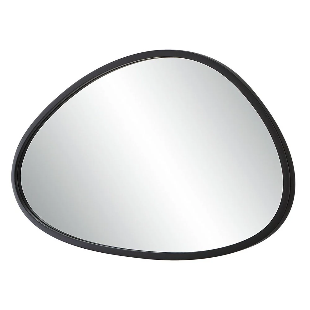 Casa Bella Living Matte Black Asymmetrical Frame Mirror - Image 10