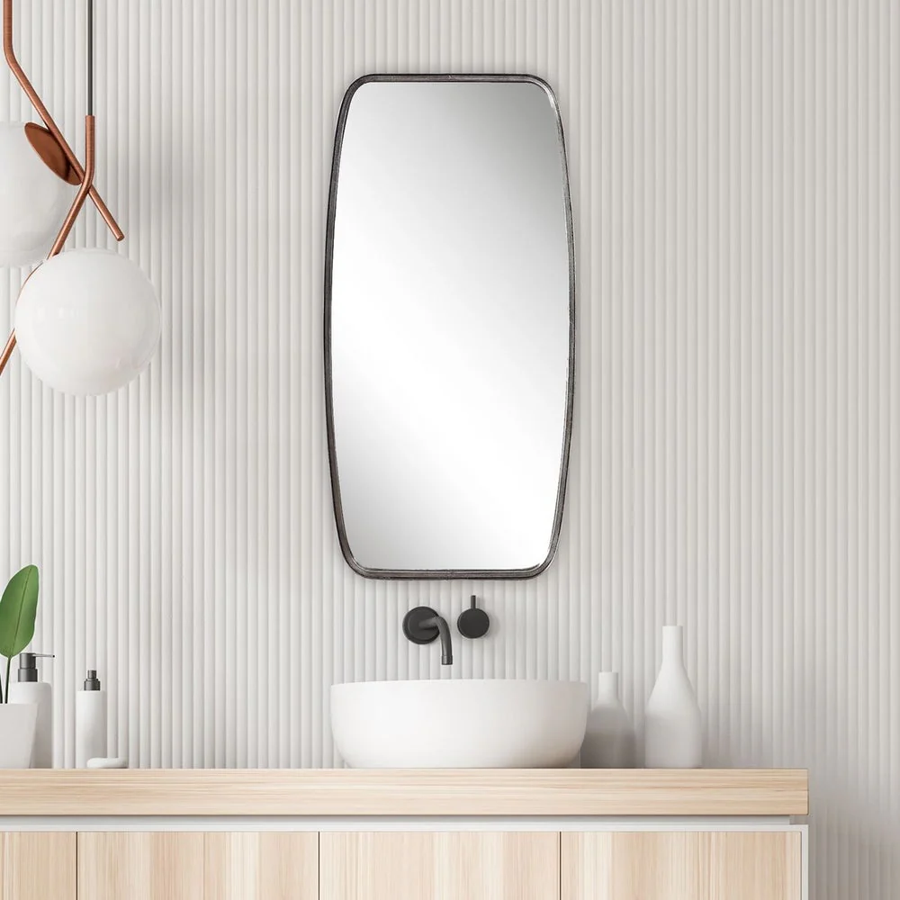 Casa Bella Living Antique Silver Leaf Rounded Corners Mirror