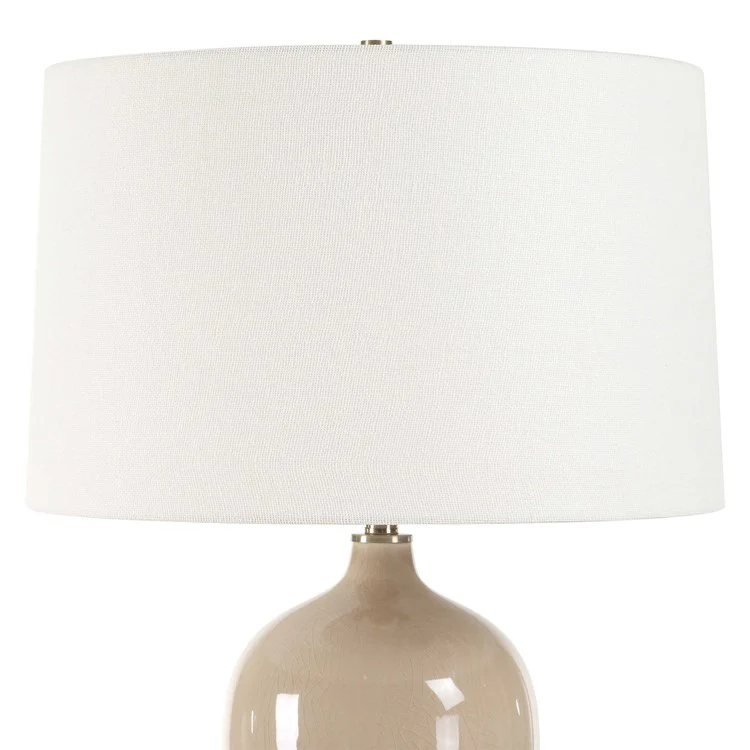 Casa Bella Living Sandy Gray Glazed Ceramic Lamp - Image 3