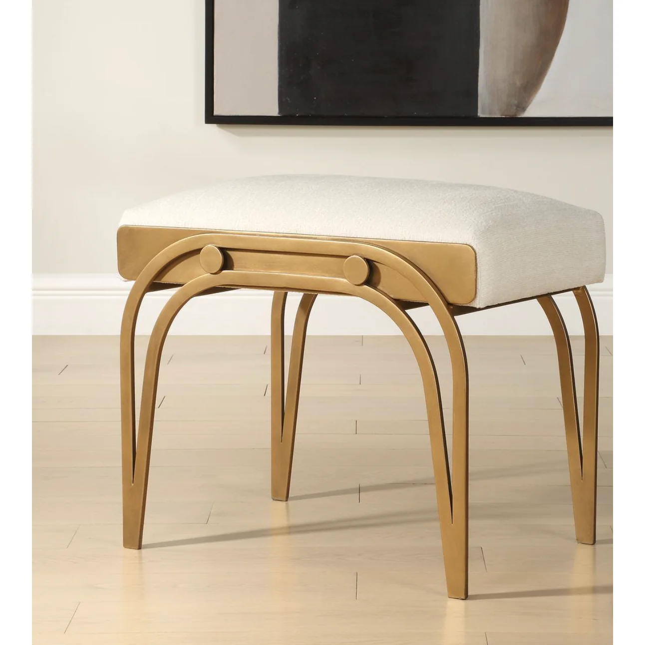 Casa Bella Living Unique Iron Framed Bench - Image 3