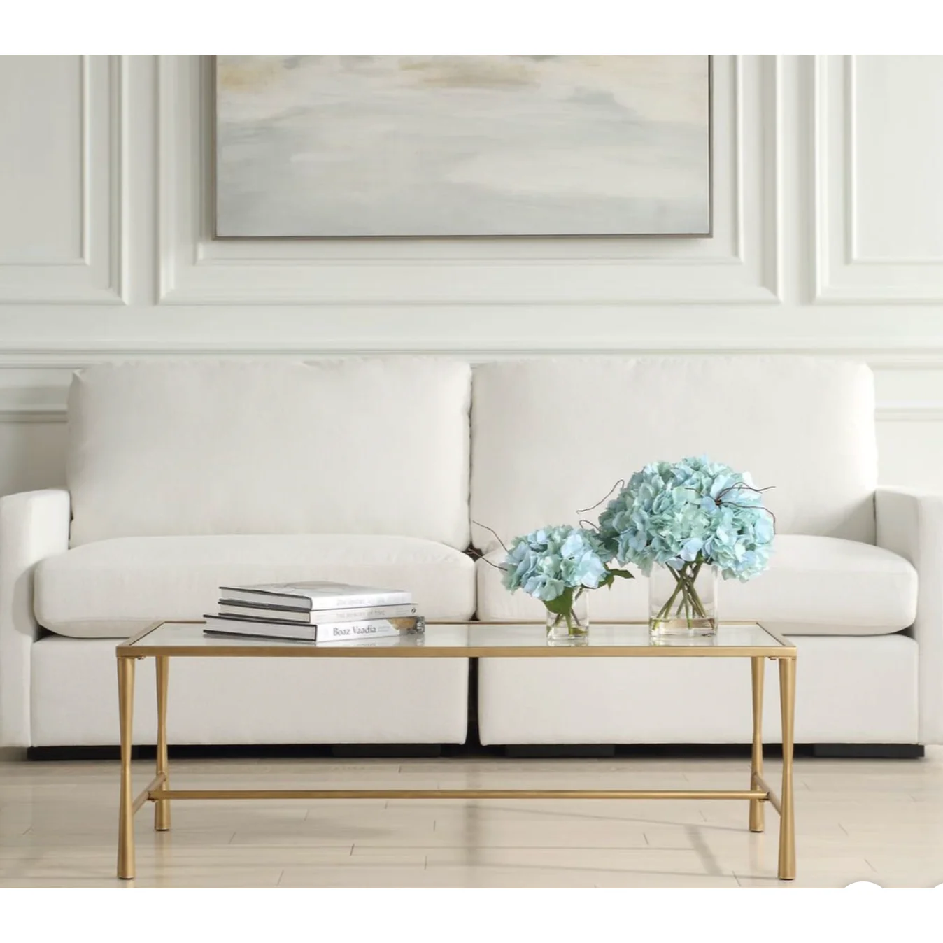 Casa Bella Living Antique Gold Iron Coffee Table