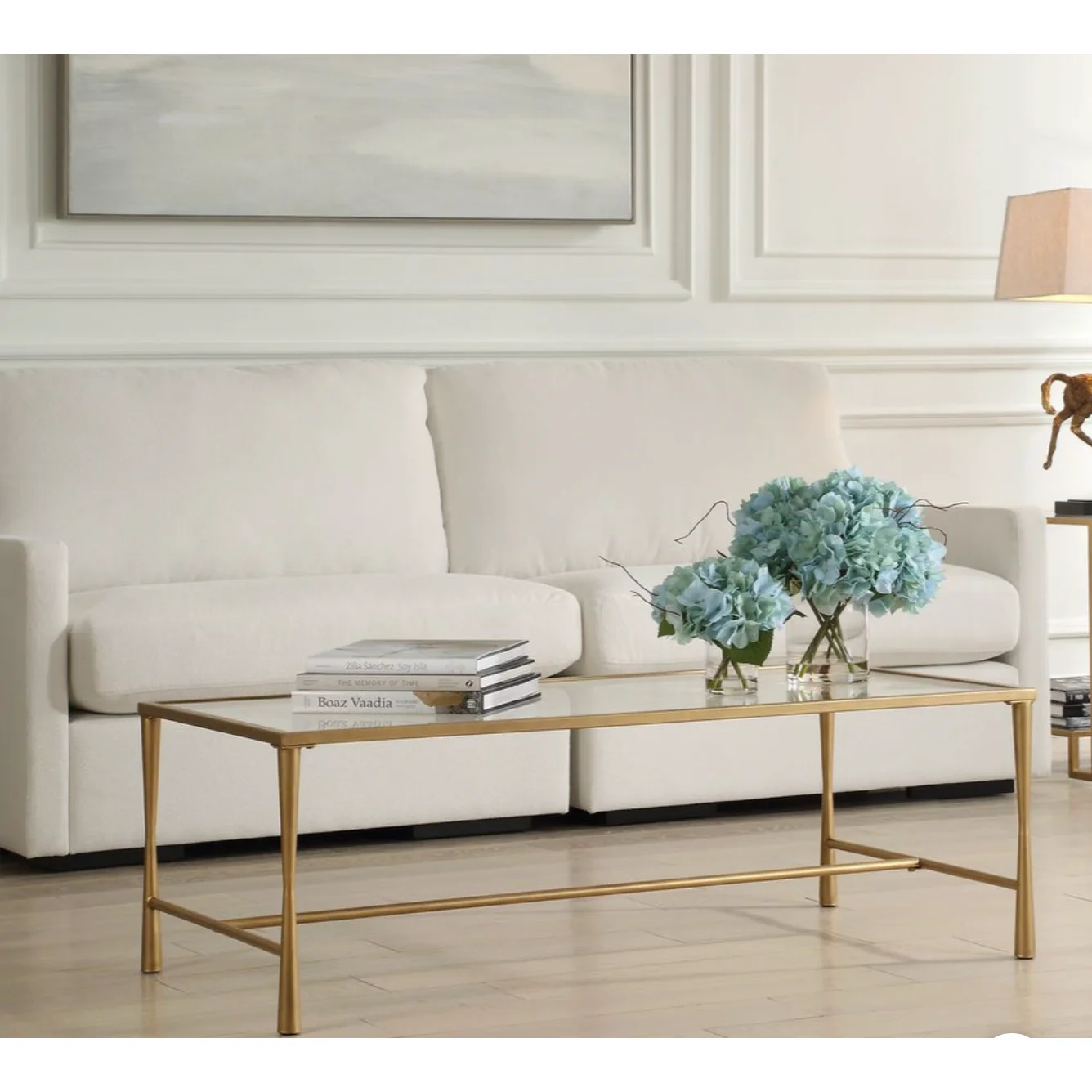 Casa Bella Living Antique Gold Iron Coffee Table - Image 2