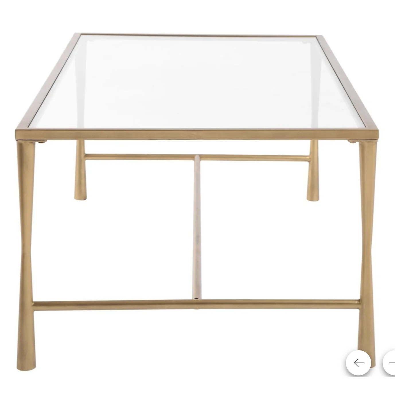 Casa Bella Living Antique Gold Iron Coffee Table - Image 4