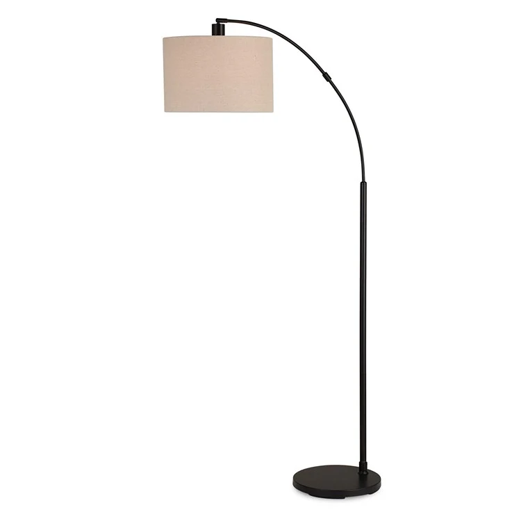 Casa Bella Living Black Finished Metal Arched Floor Lamp - Image 3