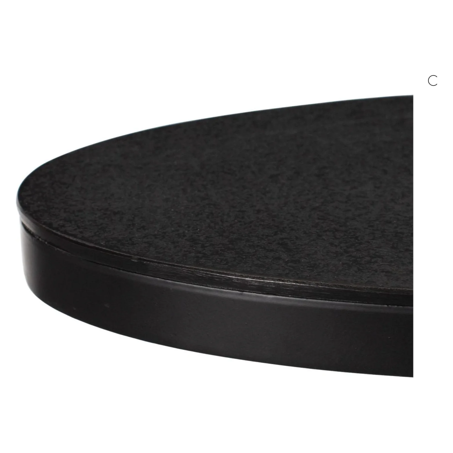Casa Bella Living Aged Black Iron Oval Accent Table - Image 8