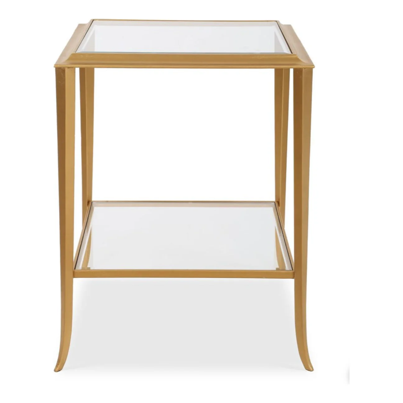 Casa Bella Living Golf Leaf With Tempered Glass Accent Table - Image 2