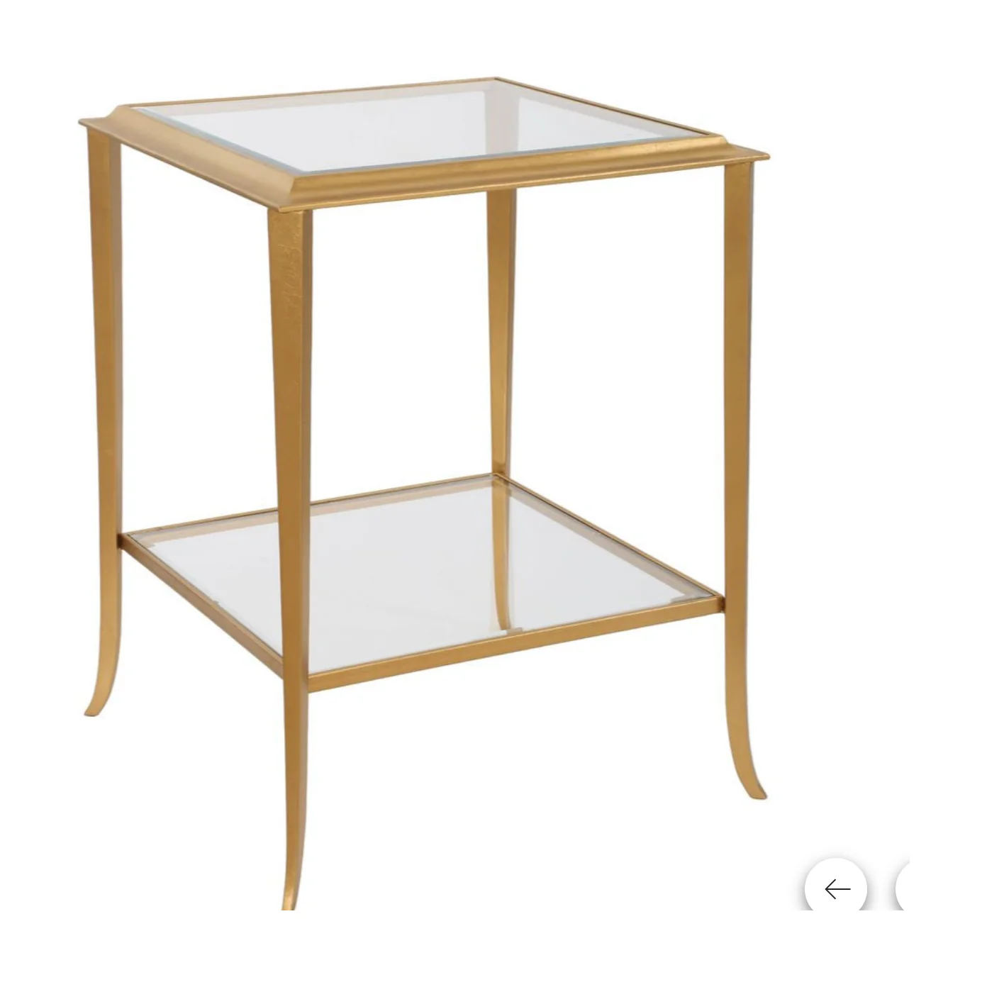 Casa Bella Living Golf Leaf With Tempered Glass Accent Table - Image 4