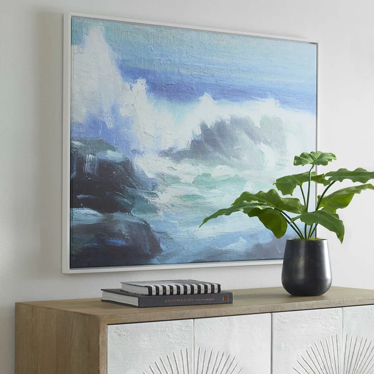 Casa Bella Living Waves From The Ocean Wood Framed Canvas - Image 2