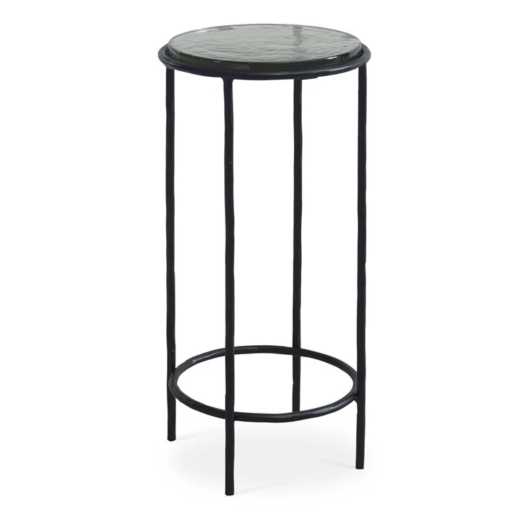 Casa Bella Living Finished Black Textured Iron Accent Table - Image 2