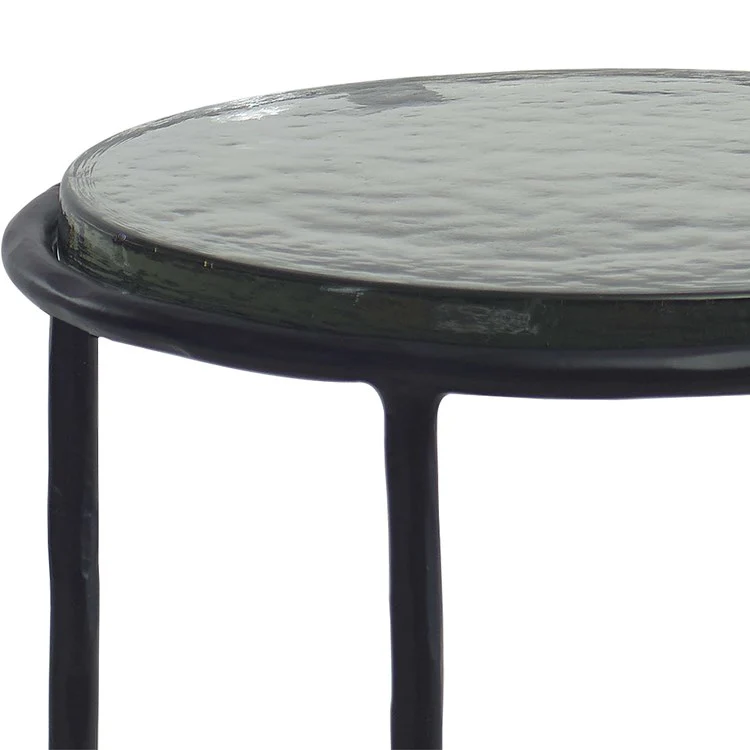 Casa Bella Living Finished Black Textured Iron Accent Table - Image 4