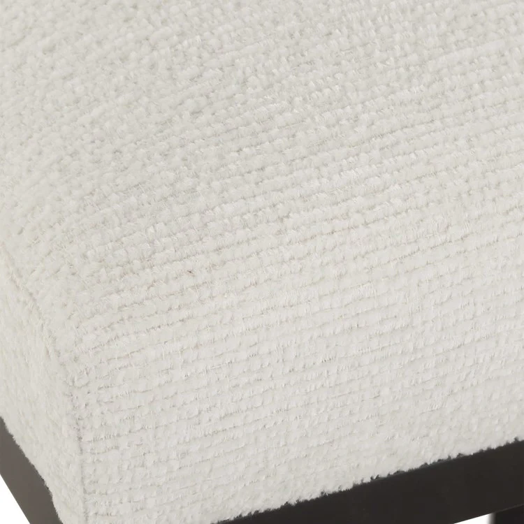 Casa Bella Living Matte Black Finish With Light Cream Fabric High Counter Stool - Image 6