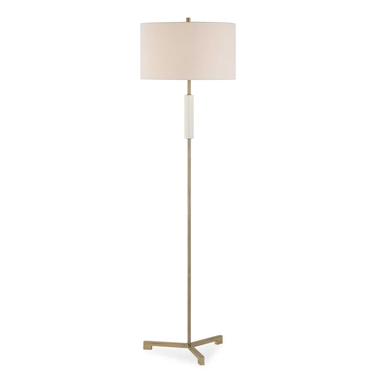 Casa Bella Living White Marble Antique Brass Floor Lamp - Image 2