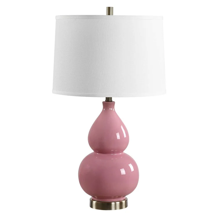 Casa Bella Living Bubblegum Pink Elegant Ceramic Table Lamp - Image 4