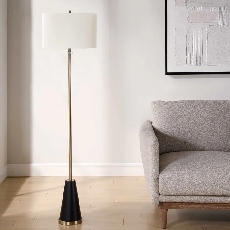 Casa Bella Living Modern Twist Finished In Antique Brass Floor Lamp - Image 2
