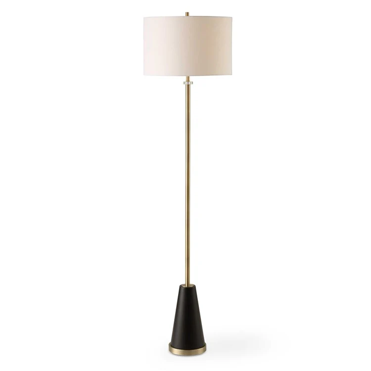 Casa Bella Living Modern Twist Finished In Antique Brass Floor Lamp - Image 3