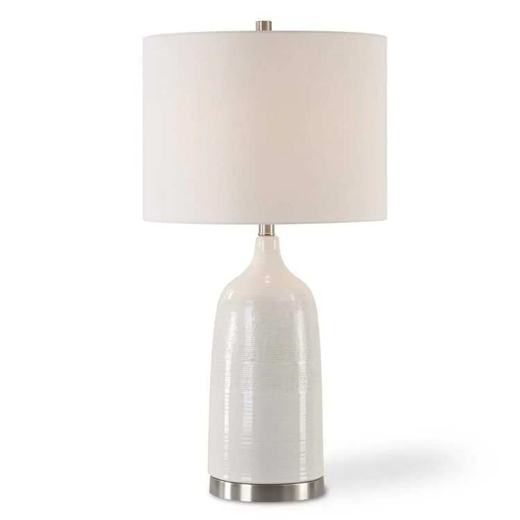 Casa Bella Living Off- White Ceramic Table Lamp - Image 3