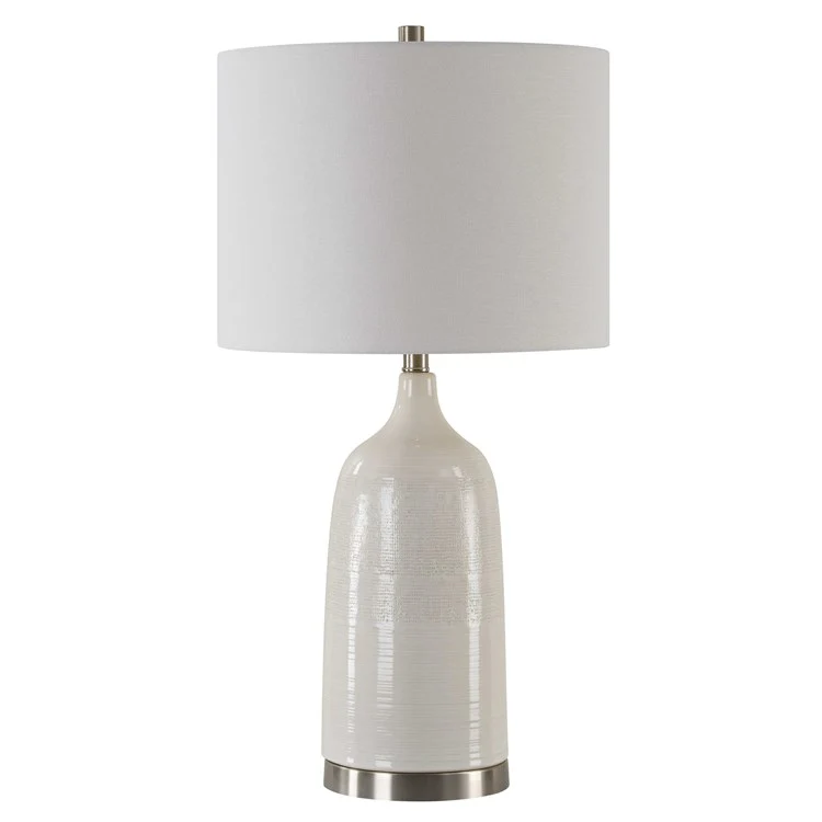 Casa Bella Living Off- White Ceramic Table Lamp - Image 4