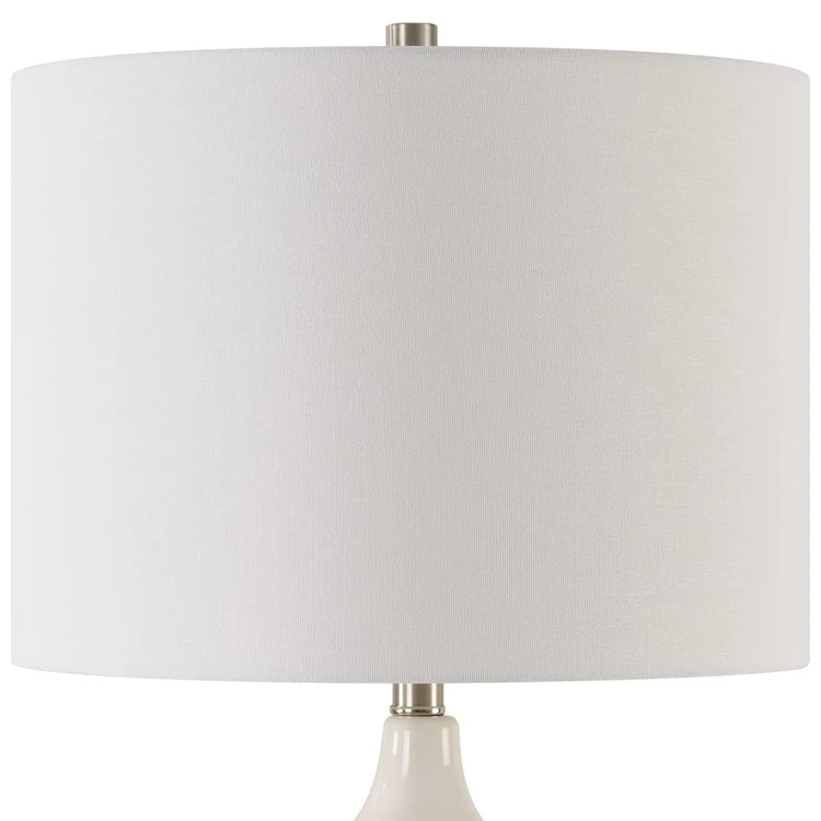 Casa Bella Living Off- White Ceramic Table Lamp - Image 5