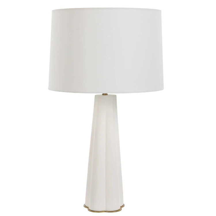 Casa Bella Living Satin White Glaze Clover Shaped Table Lamp ~ LAST CHANCE SALE ~ LIMITED QUANTITY - Image 4