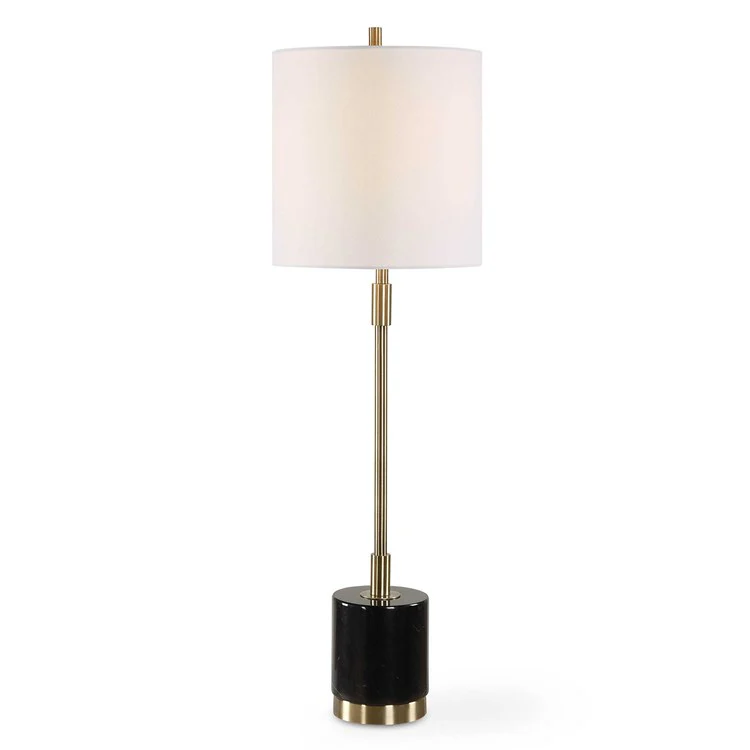 Casa Bella Living Black Marble Base Metal Buffet Lamp - Image 3