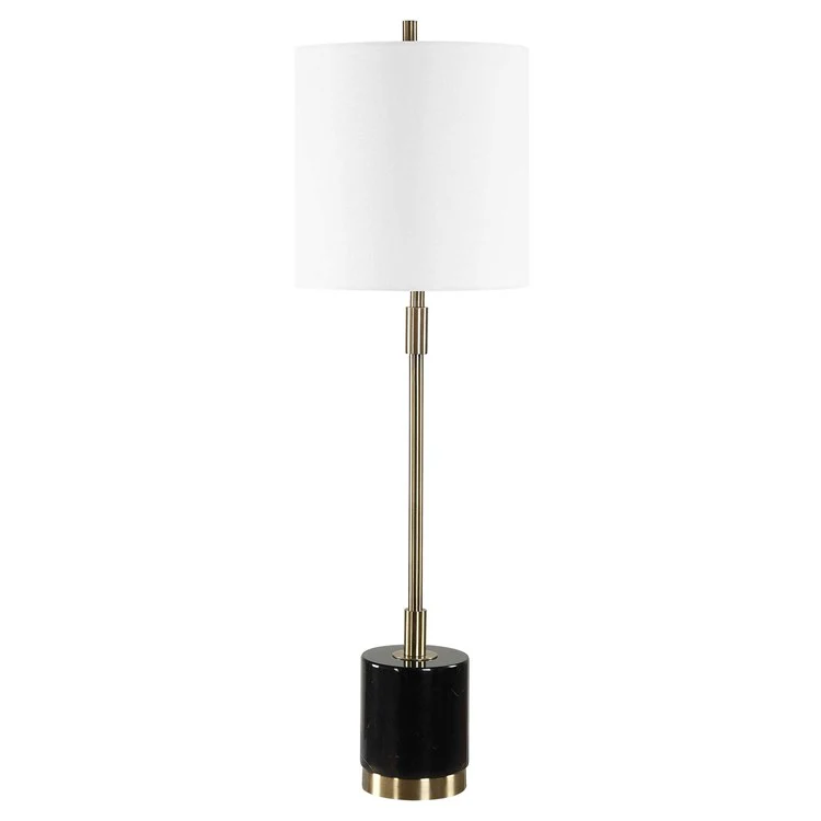 Casa Bella Living Black Marble Base Metal Buffet Lamp - Image 4