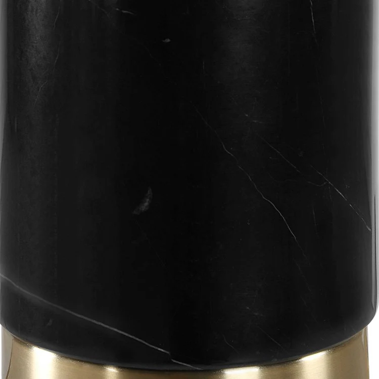 Casa Bella Living Black Marble Base Metal Buffet Lamp - Image 7
