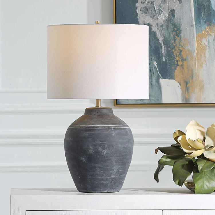 Casa Bella Living Weathered Black Finish Table Lamp