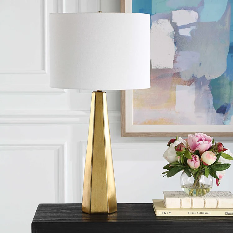 Casa Bella Living All Gold Ceramic Table Lamp ~ LAST CHANCE SALE ~ LIMITED QUANTITY - Image 2