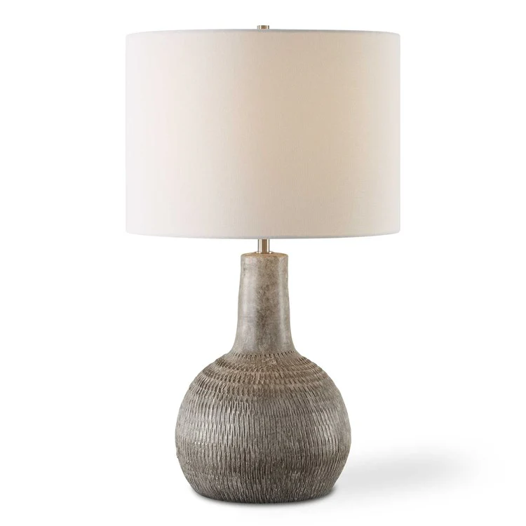 Casa Bella Living Ivory With Black Undertones Ceramic Table Lamp - Image 3