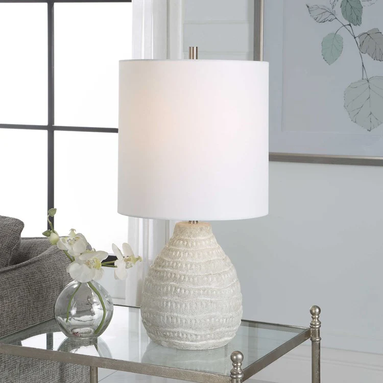Casa Bella Living Antiqued White Wash Porcelain Ceramic Table Lamp ~ LAST CHANCE SALE ~ LIMITED QUANTITY