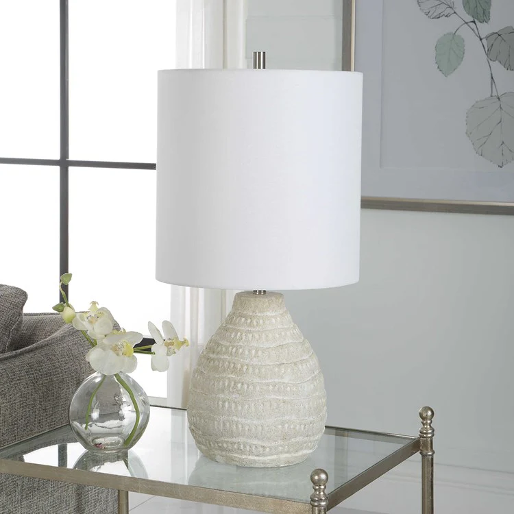 Casa Bella Living Antiqued White Wash Porcelain Ceramic Table Lamp ~ LAST CHANCE SALE ~ LIMITED QUANTITY - Image 2