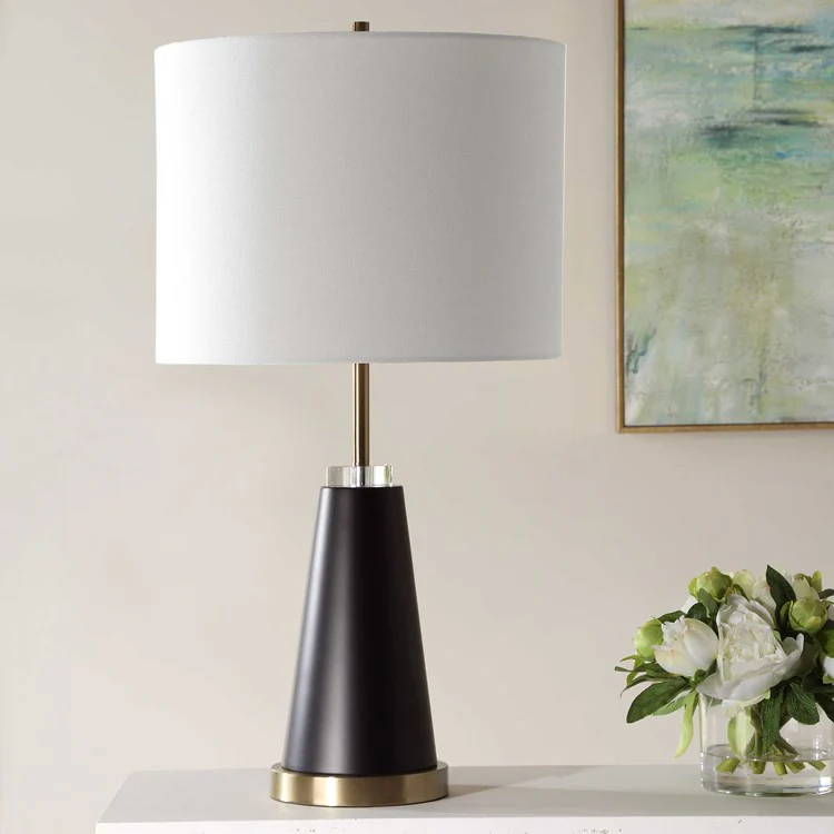 Casa Bella Living Modern Silhouette With Black Finishes And Antique Brass Accents - Image 2