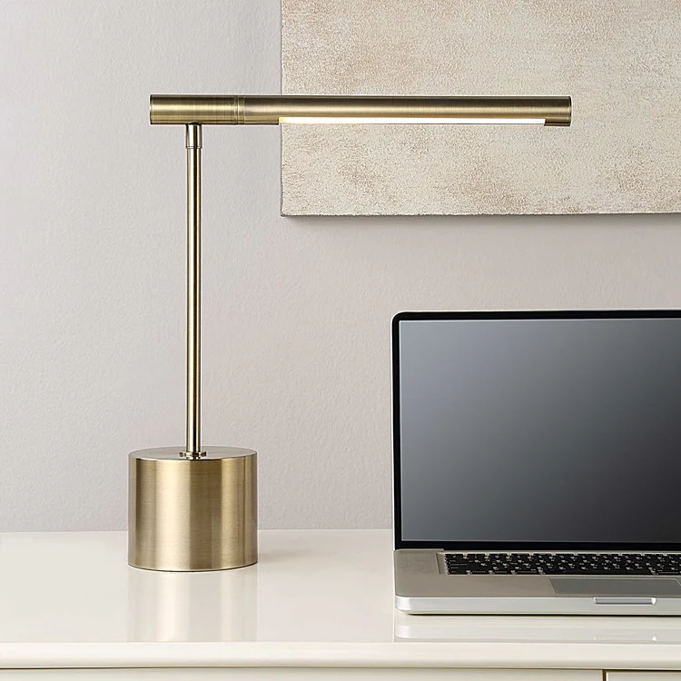Casa Bella Living Finished Antique Brass Horizontal Desk Lamp