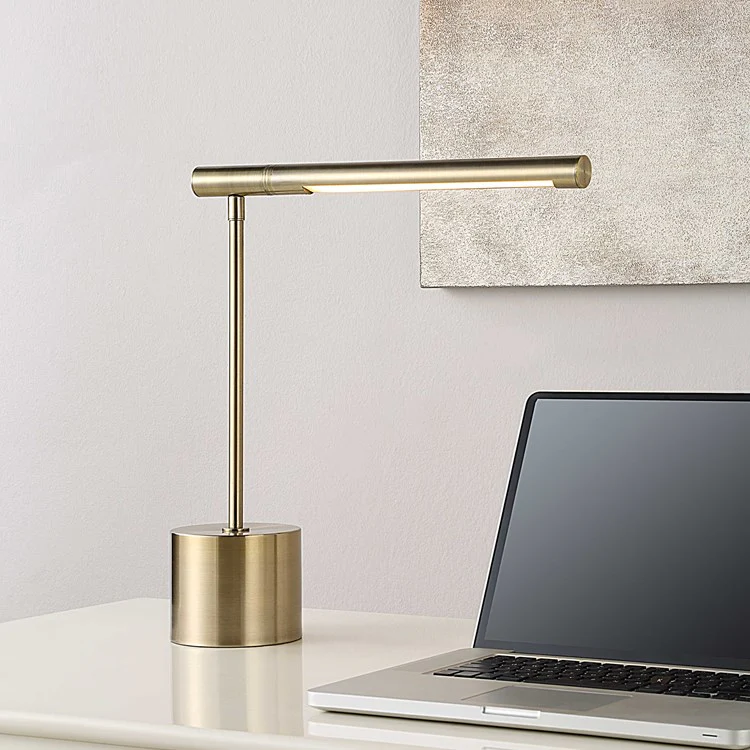 Casa Bella Living Finished Antique Brass Horizontal Desk Lamp - Image 2