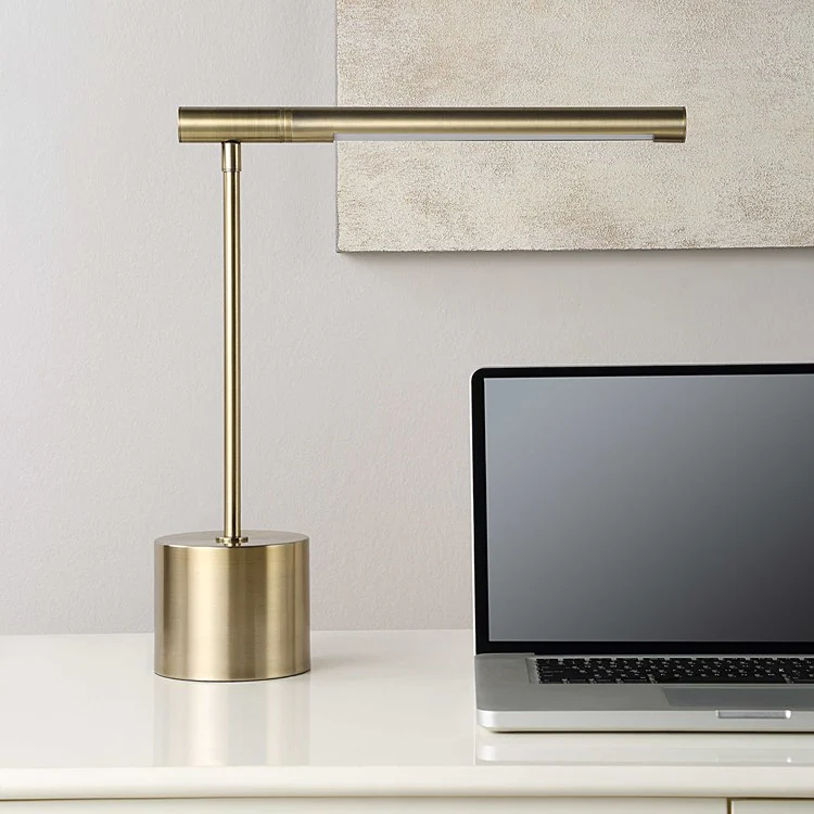 Casa Bella Living Finished Antique Brass Horizontal Desk Lamp - Image 4