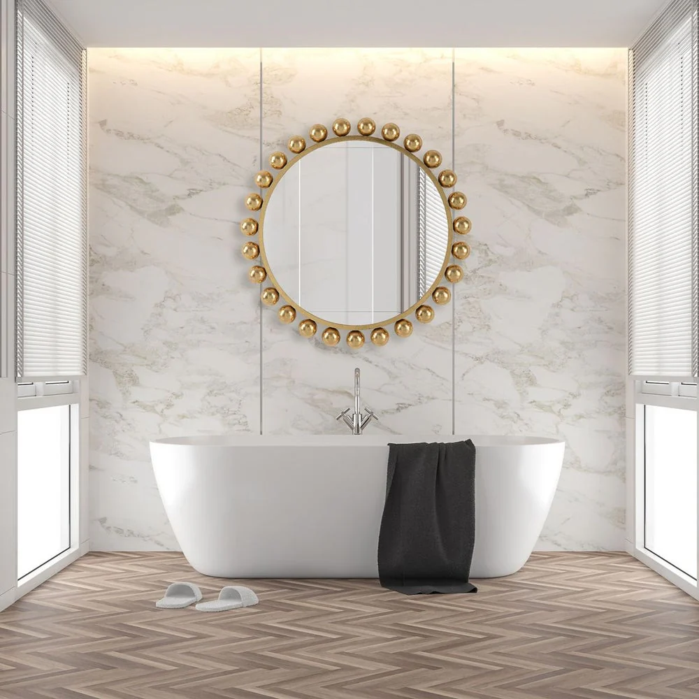 Casa Bella Living Hemisphere Rounded Rich Gold Mirror - Image 4