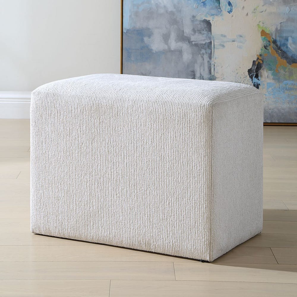 Casa Bella Living Off- White Rectangular Bench Stool
