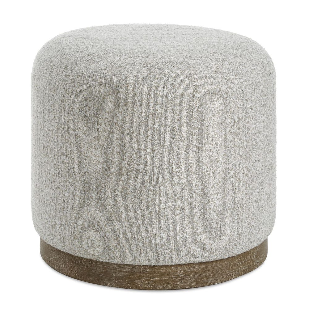 Casa Bella Living Off- White Cushioned Round Accent Stool - Image 2