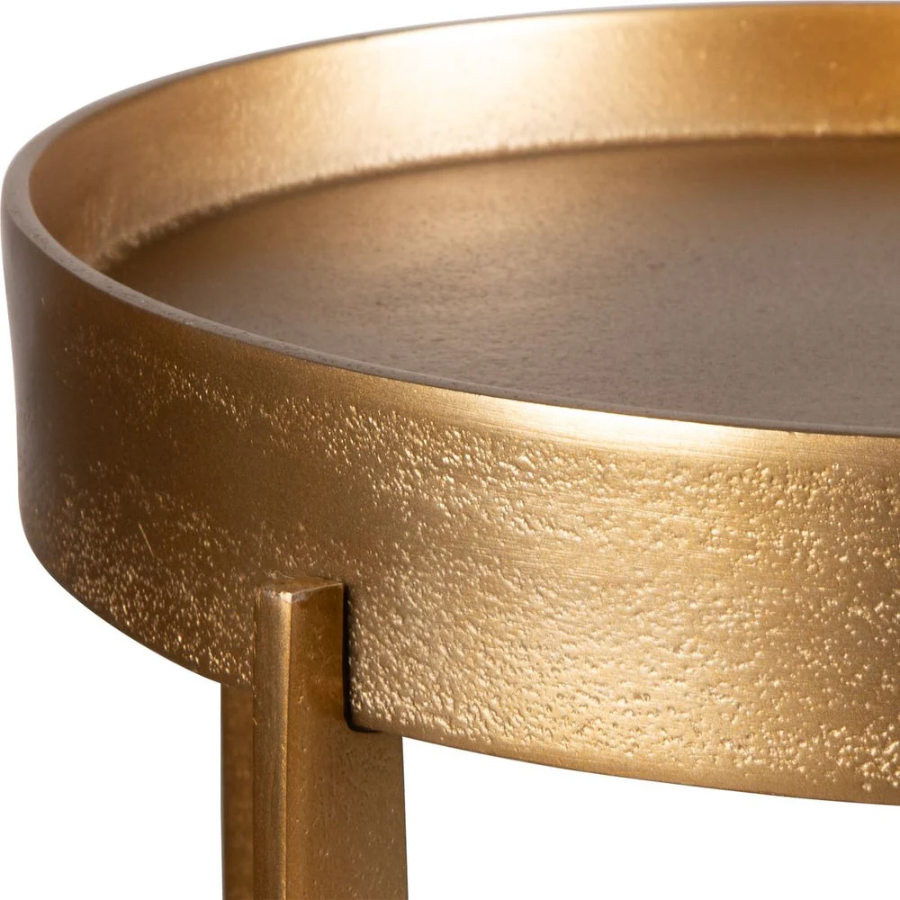 Casa Bella Living Old Brass Antique Accent Table - Image 6