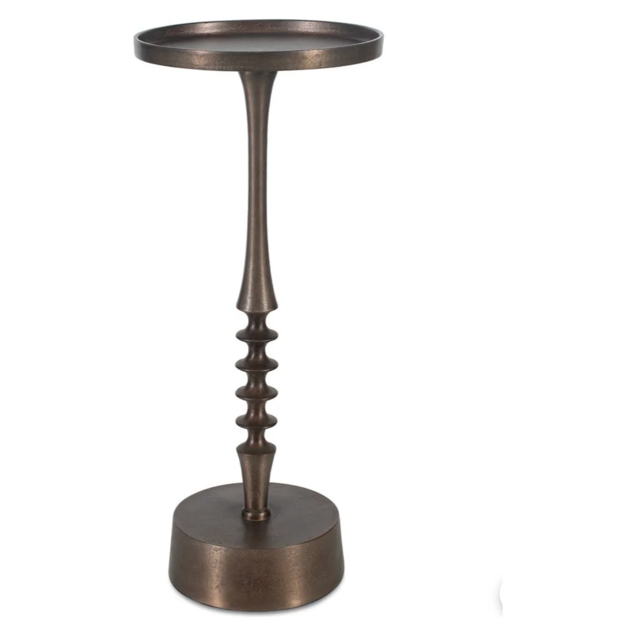 Casa Bella Living Round Bronze Antique Accent Table - Image 2