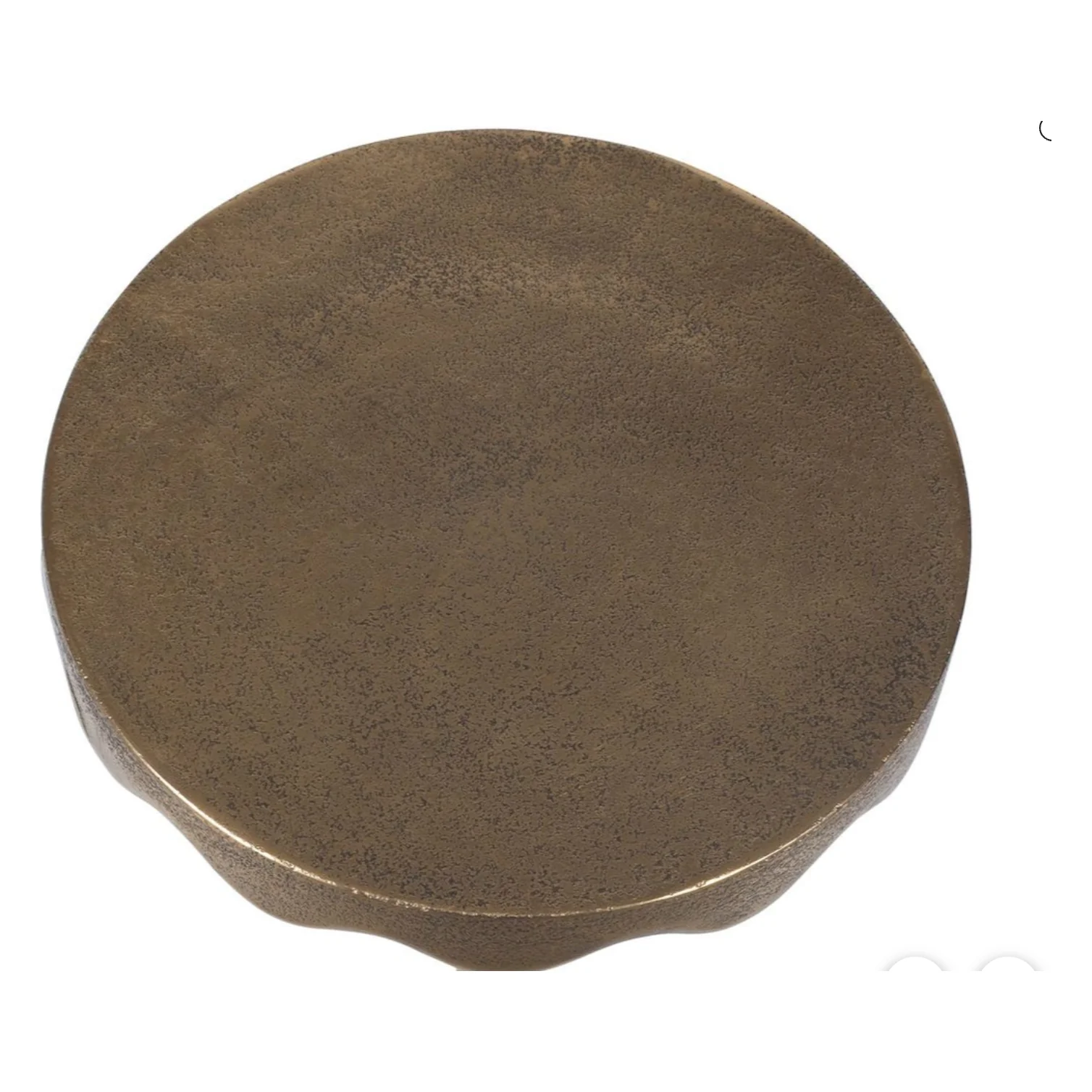 Casa Bella Living Scalloped Edge Brass Accent Table - Image 6