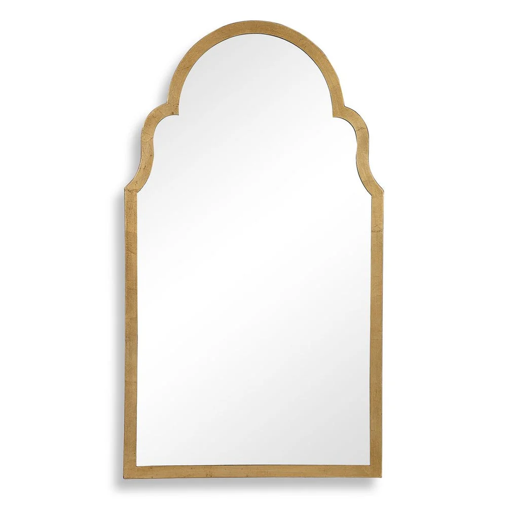 Casa Bella Living Beautiful Arched Top Finished With Gold Leaf Mirror - Image 5