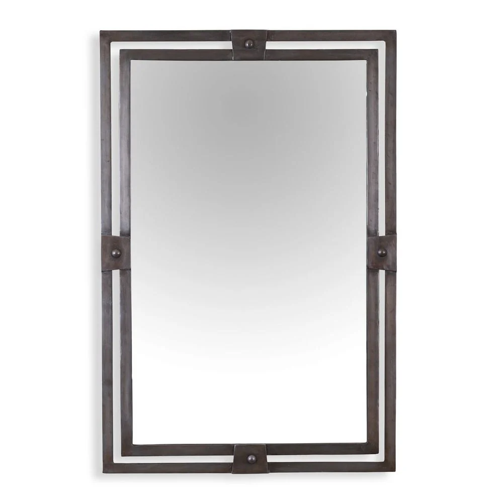 Casa Bella Living Dual Iron Framed Mirror - Image 2
