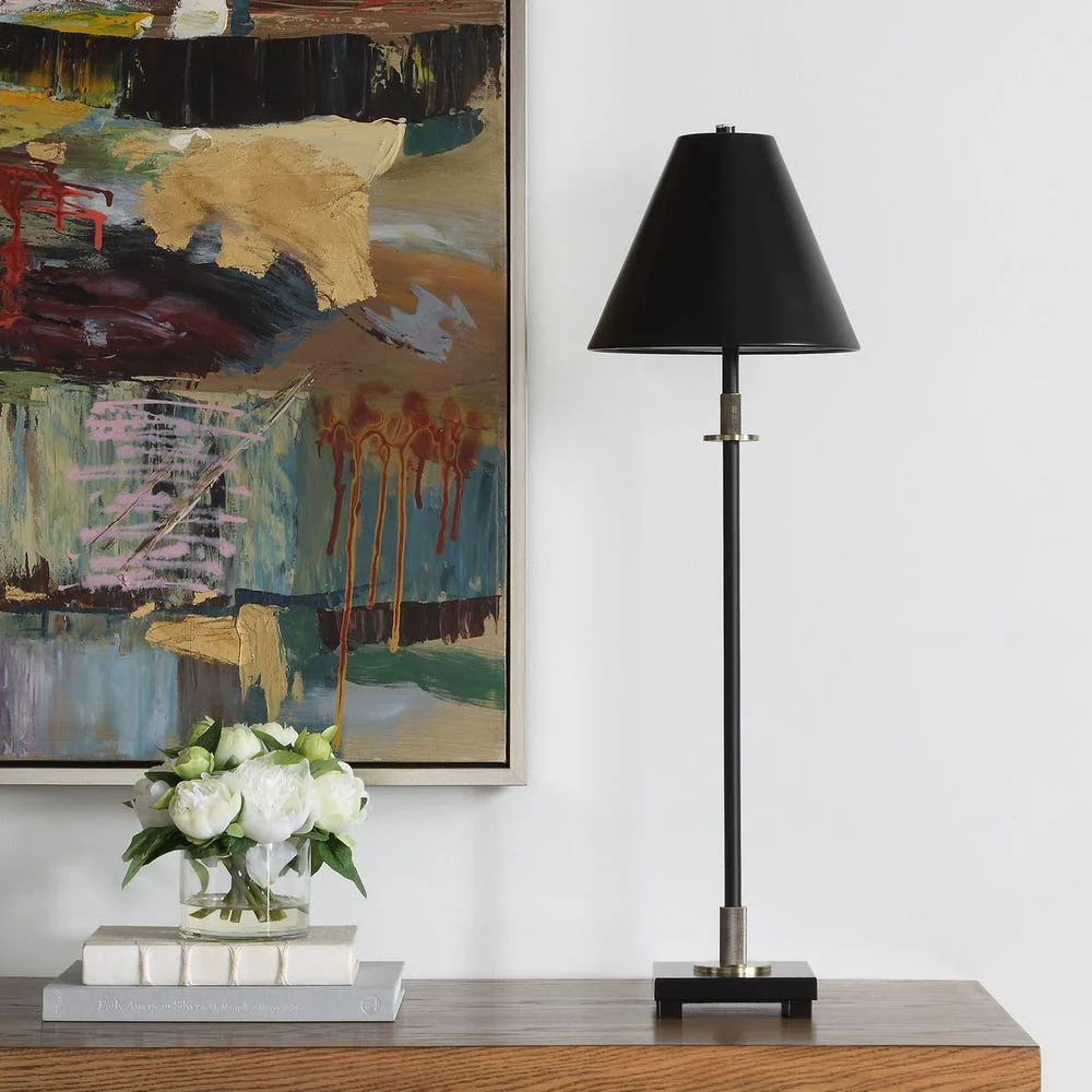 Casa Bella Living Metal Body In Black Buffet Lamp - Image 3