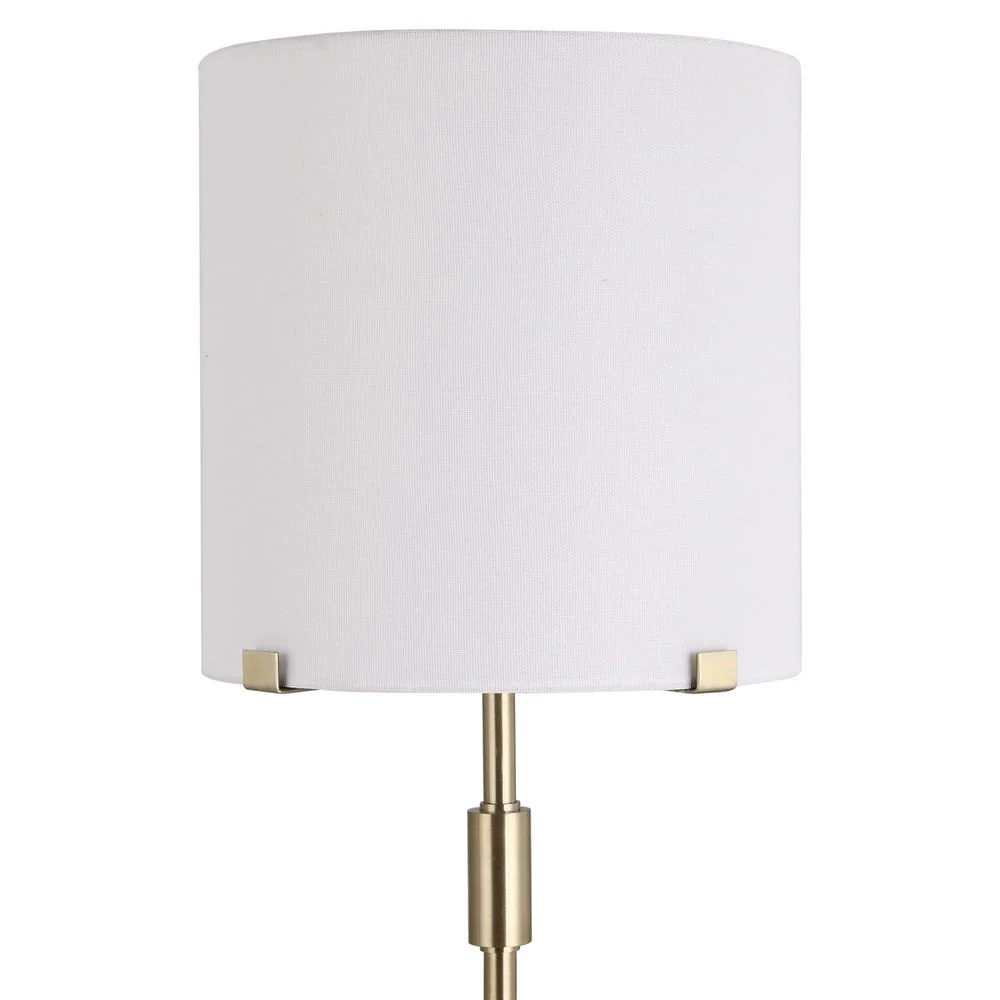 Casa Bella Living Brushed Gold Finish With Brown Marble Base Buffet Lamp - Image 9