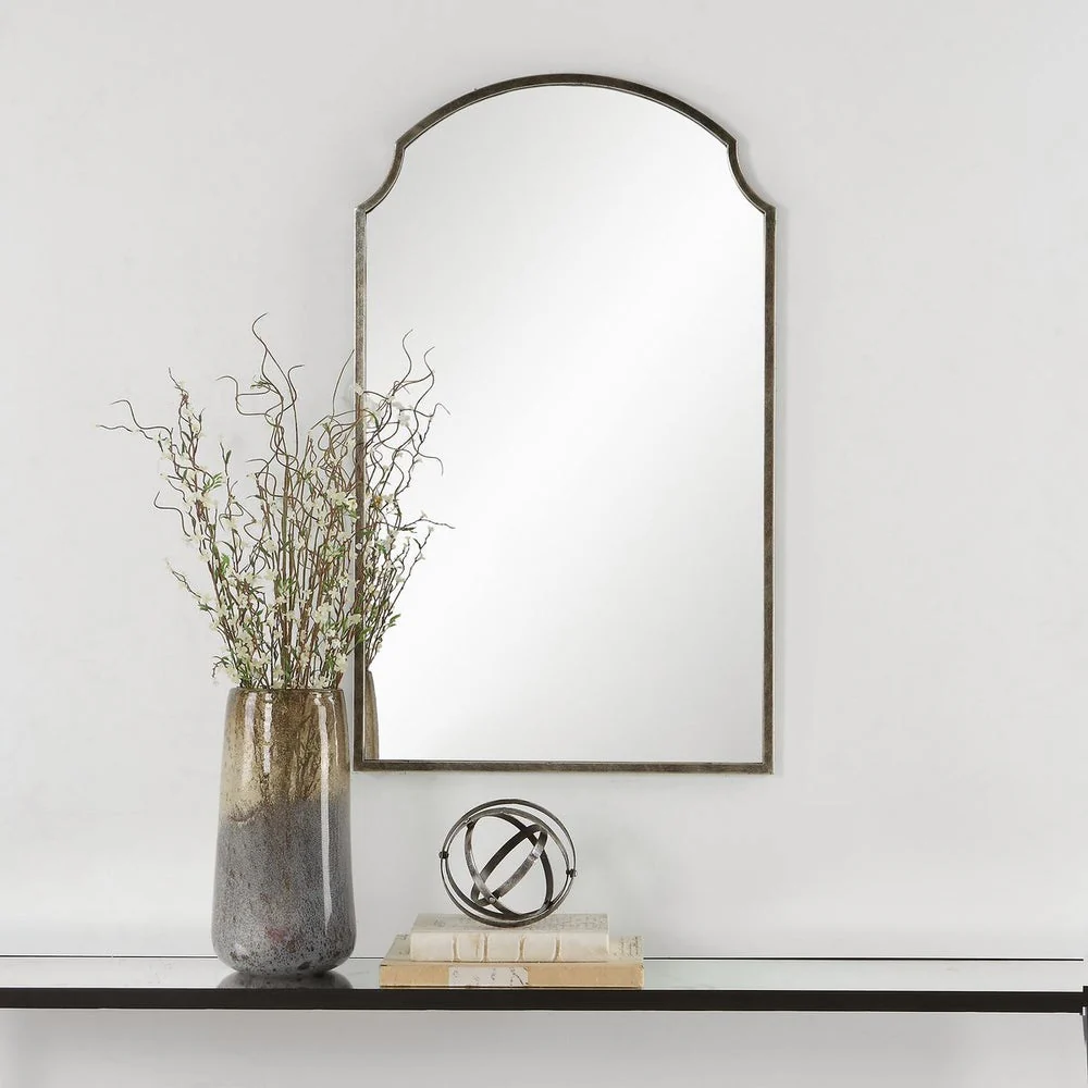 Casa Bella Living Curved Corners Hints of Gold And Silver Mirror - Image 2